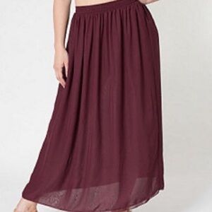 American Apparel Chiffon Maxi Skirt